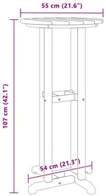 Bárasztal Fehér 55x55x107 cm HDPE