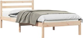 vidaXL Ágykeret fejtámlával Barna 225,5 x 85,5 x 69,5 cm Tömör fenyőfa