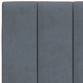 sötétszürke bársony ágykeret matrac nélkül Hanko 140x200 cm