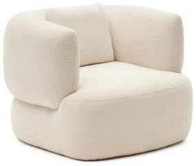 Krémszínű buklé fotel Martina – Kave Home