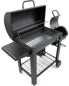 Fieldmann - Faszén grill füstölővel fekete