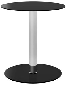 Fekete edzett üveg dohányzóasztal 40 cm