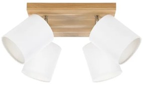 Spot-Light DO56844474 - Mennyezeti spotlámpa APRILLIA 4xE27/25W/230V tölgy/fehér