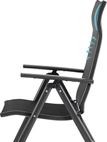 2 db összecsukható kerti szék, 8 szögben dönthető háttámlával, max. Székenként 150 kg teherbírás, fekete