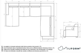Bézs sarokkanapé (jobb oldali) Flex Felix – Miuform
