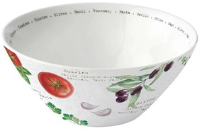 Mediterrán porcelán tál 22 cm Home & Kitchen