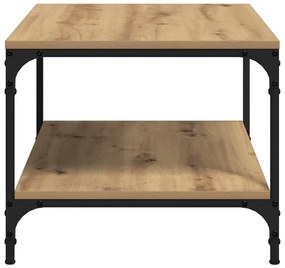 Dohányzóasztal kézműves tölgy 80 x 50 x 40 cm Faanyag