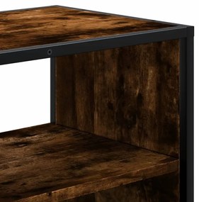 füstös tölgy színű szerelt fa és fém TV-szekrény 100x31x39,5 cm