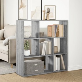 szürke sonoma szerelt fa elválasztó könyvespolc 102x29x103,5cm