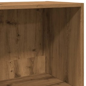 kézműves tölgy színű szerelt fa könyvespolc 40 x 30 x 189 cm