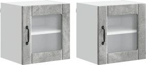 vidaXL Konyhaszekrény Lucca 2 pcs Beton Szürke 40 x 31 x 40 cm Faanyag