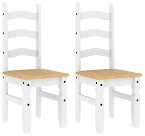 Corona 2 db fehér tömör fenyőfa étkezőszék 42 x 47 x 107 cm