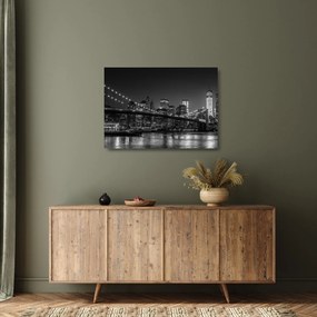 A New York-i Brooklyn-híd képe (üvegen) (70x50 cm)