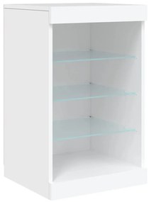 fehér tálalószekrény LED-világítással 123 x 37 x 67 cm