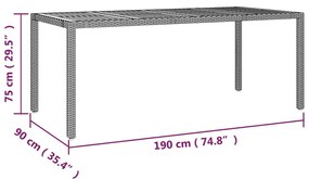 vidaXL 7 részes szürke polyrattan kerti bisztrógarnitúra párnákkal