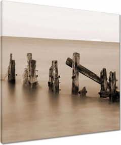 Vászonkép 60x60 Hullámtörő fa