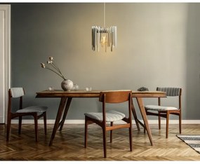 Csillár zsinóron 1xE27/60W/230V fehér átm. 23 cm