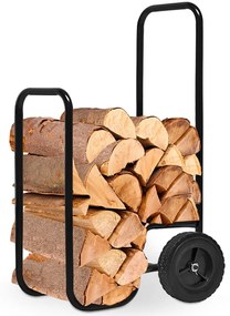 AUREL tűzifa szállító kocsi, 56x45x105cm, fekete Gardebruk