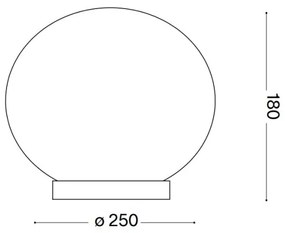 Ideal Lux - LED Asztali lámpa CANDY 1xG9/3W/230V átm. 25 cm fehér