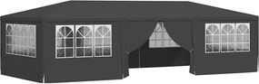 vidaXL antracitszürke rendezvénysátor oldalfalakkal 4 x 9 m 90 g/m²