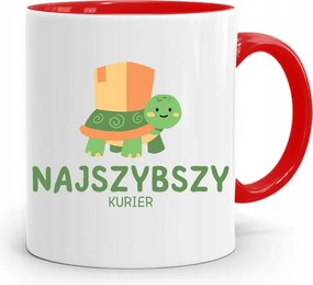 Piros Bögre Futárnak Leggyorsabb Futár nyomott mintával