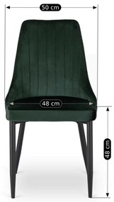 Zöld Bársony Étkezőszék. BARI