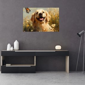 Kép - Boldog kutyus (90x60 cm)