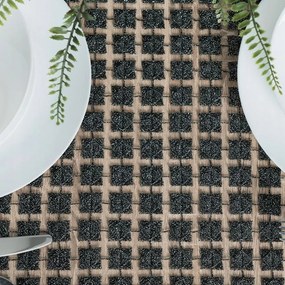 Mg Abrosz Gipsz Fekete fényes Négyzetek 140x250cm