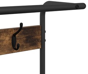 Kabáthorog polcokkal Füstölt tölgy 95 x 34 x 184 cm Faanyag