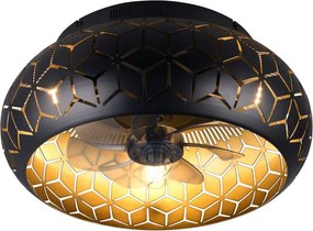 R61574080 BIDAR Ventilátoros lámpa Arany E27 IP20