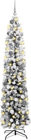 vidaXL Mű karácsonyfa 300 LED-del Zöld 180 cm PVC, acél és műanyag