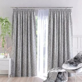 Modern függöny nyomtatott szövet szürke Derta 150cm méter