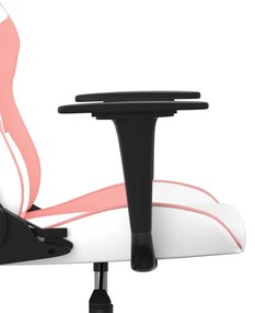 fehér és rózsaszín műbőr játékszék