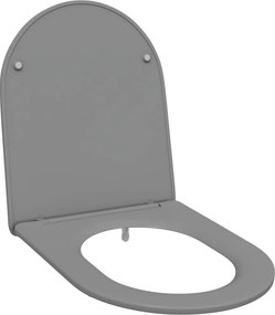 vidaXL WC ülőke Szürke 47 x 36 x 3,4 cm Duroplast