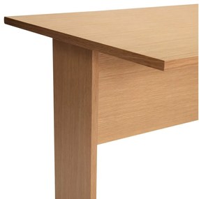 Íróasztal tölgyfa dekoros asztallappal 70x140 cm Forma – Hübsch