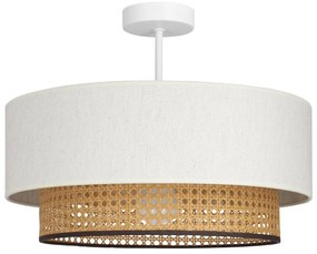 Felületre szerelhető csillár NATIA 1xE27/60W/230V fehér/barna