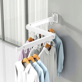 Összecsukható akasztó 3 karos 128 cm Forgatható Alumínium Többfunkciós