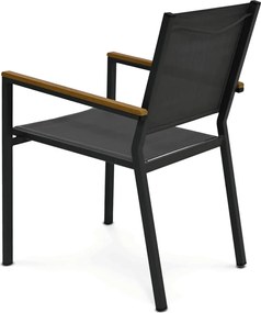 Kerti szék, fém, hálós ülőfelület, szürke, AZC-L1303 GREY