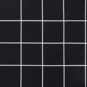fekete kockás oxford szövet kerti padpárna 180 x 50 x 7 cm