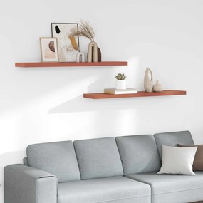 Falpolc Falra szerelhető 2 pcs Piros 120 x 23,5 x 4 cm Faanyag