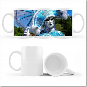 Fényképes bögre Kék maszk Farsang