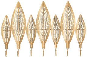Aranyszínű fém fali fogas Long Leaf – Mauro Ferretti