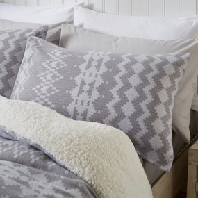 Alpine szürke fleece ágyneműhuzat, 200 x 200 cm - Catherine Lansfield