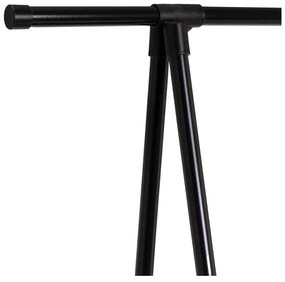 Fekete fém gurulós ruhatartó állvány 84x43x156 cm – Casa Selección