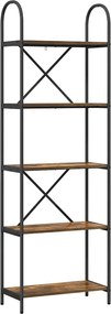 vidaXL Könyvespolc Füstölt tölgy 60 x 30 x 183 cm Faanyag