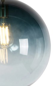 Okos függőlámpa sárgaréz óceánkék üveggel 33 cm WiFi ST64-gyel - Pallon