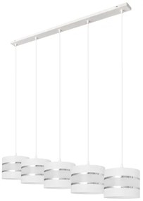 Csillár zsinóron HELEN 5xE27/15W/230V fehér