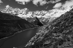 Kép Patagonia Nemzeti Park Argentínában fekete-fehérben