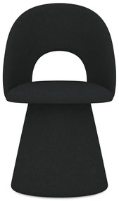 Fekete kárpitozott étkezőfotel Kalo – Makamii