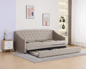 Kihúzható ágy, barnásszürke Taupe, ALODA